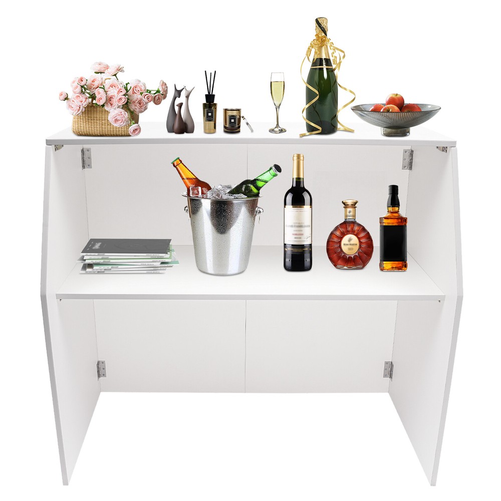 Foldable Bar Portable Event Bar Rectangular Portable Bar Cabinet Free-standing