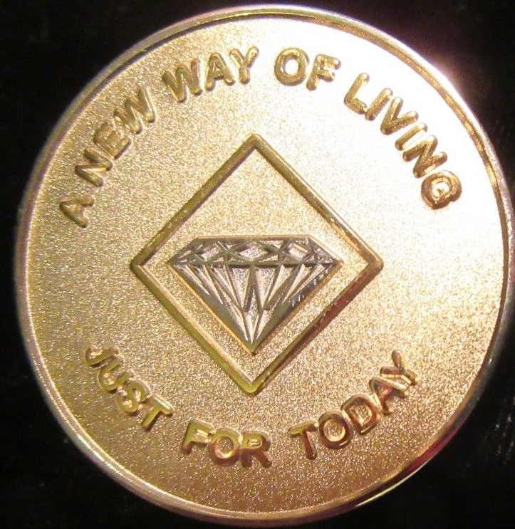 Narcotics Anonymous NA GOLD SILVER 36 Year Medallion Chip Coin Token