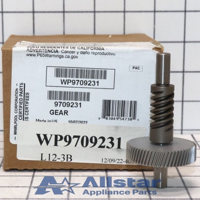 Whirlpool Mixer Worm Gear WP9709231