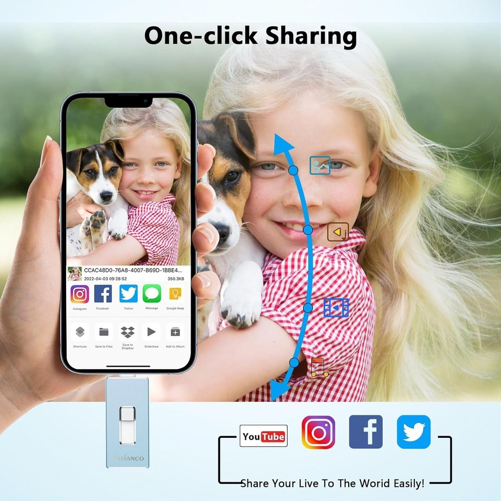 MFi certified iPhone USB flash drive lightning