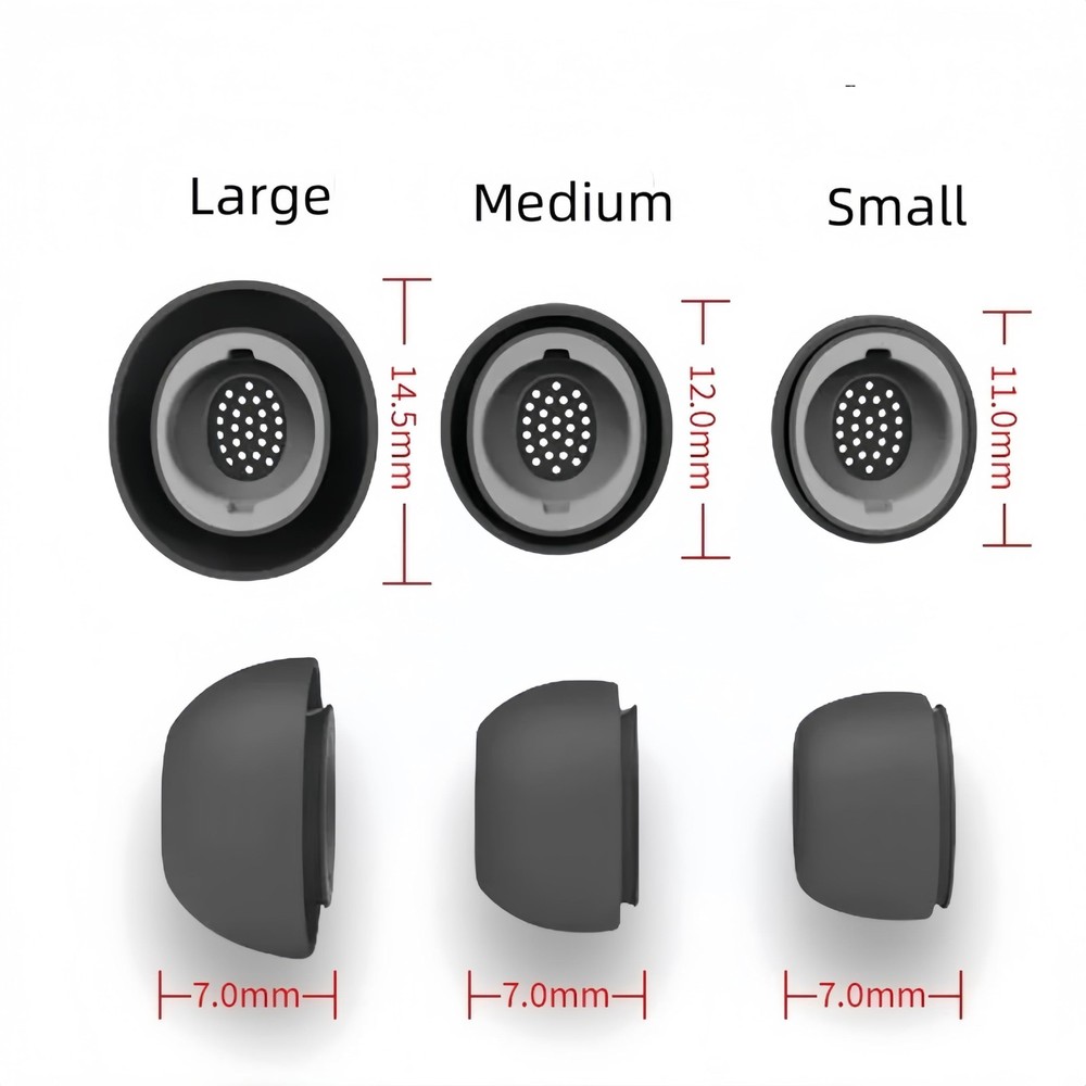Ear Tips for Galaxy Buds 3 Pro Eartips With galaxy buds3 pro ear tips Black