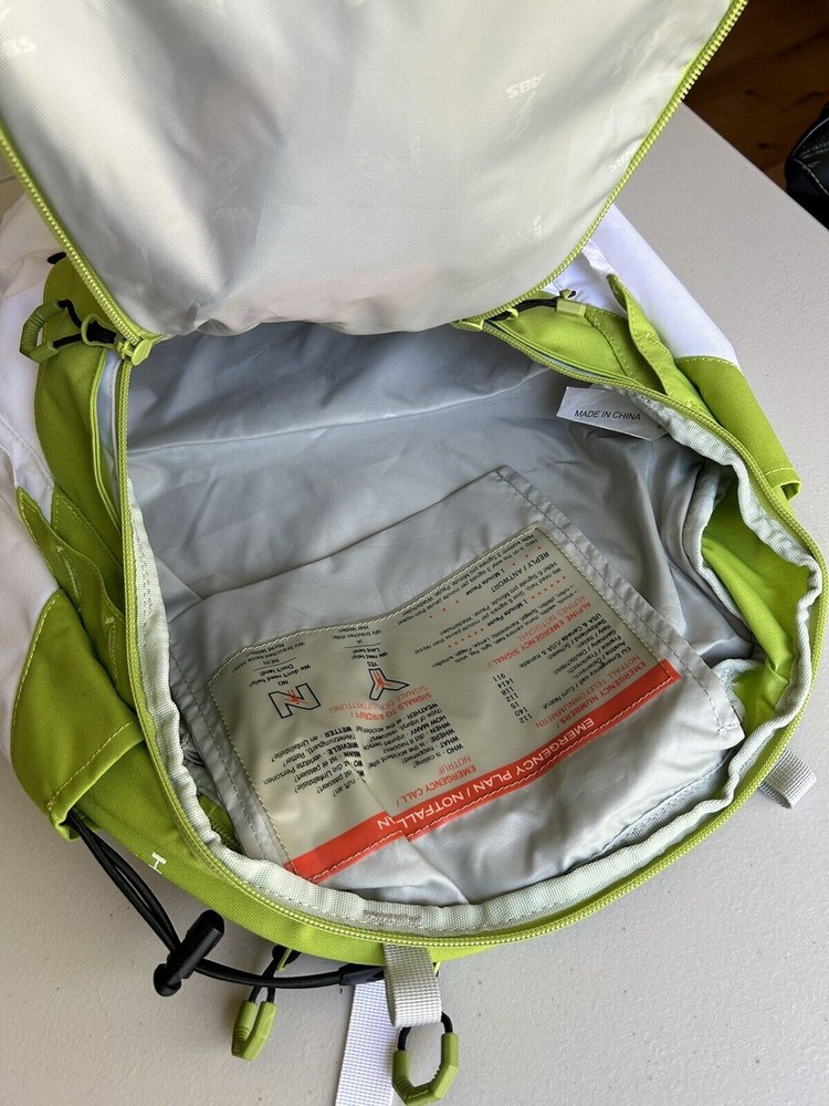 NWT ABS Snowmobile 22 Zip-off Bag For Base Unit Backpack White And Green