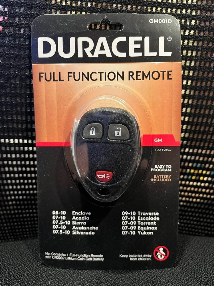Duracell GM001D Full Function Remote with Battery