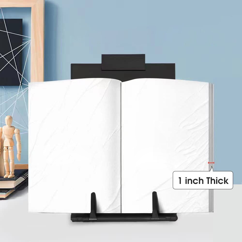 Desktop File Organizer, Adjustable Document Stand, For Reading Typing, Black