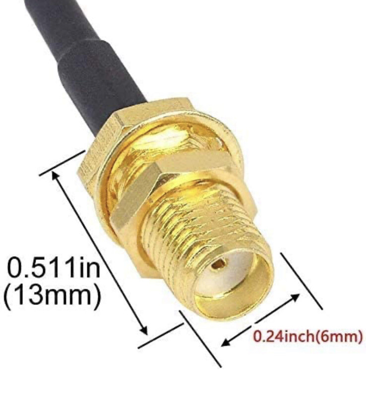 Radio Ext Antenna Coax Adapt Cable 6”
