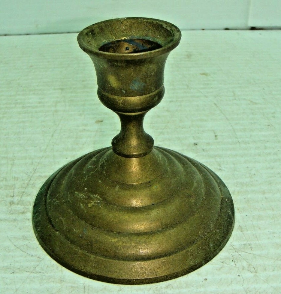 Vintage Solid Brass Candle Holder