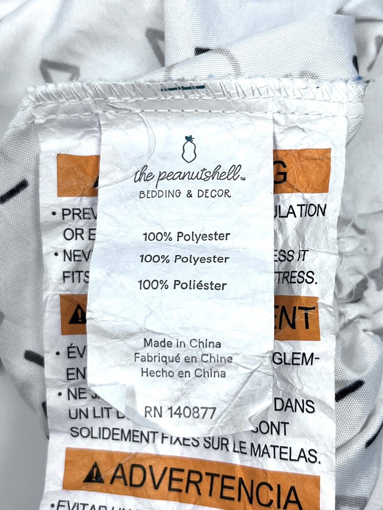 The Peanutshell Fitted Crib Sheet Geometric Shapes
