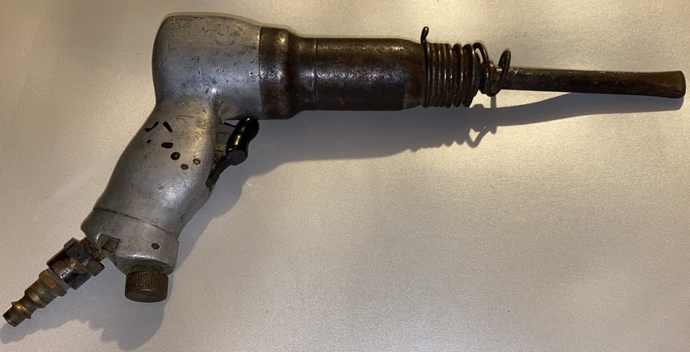 Vintage Handheld Air Chisel with Chisel Attachment