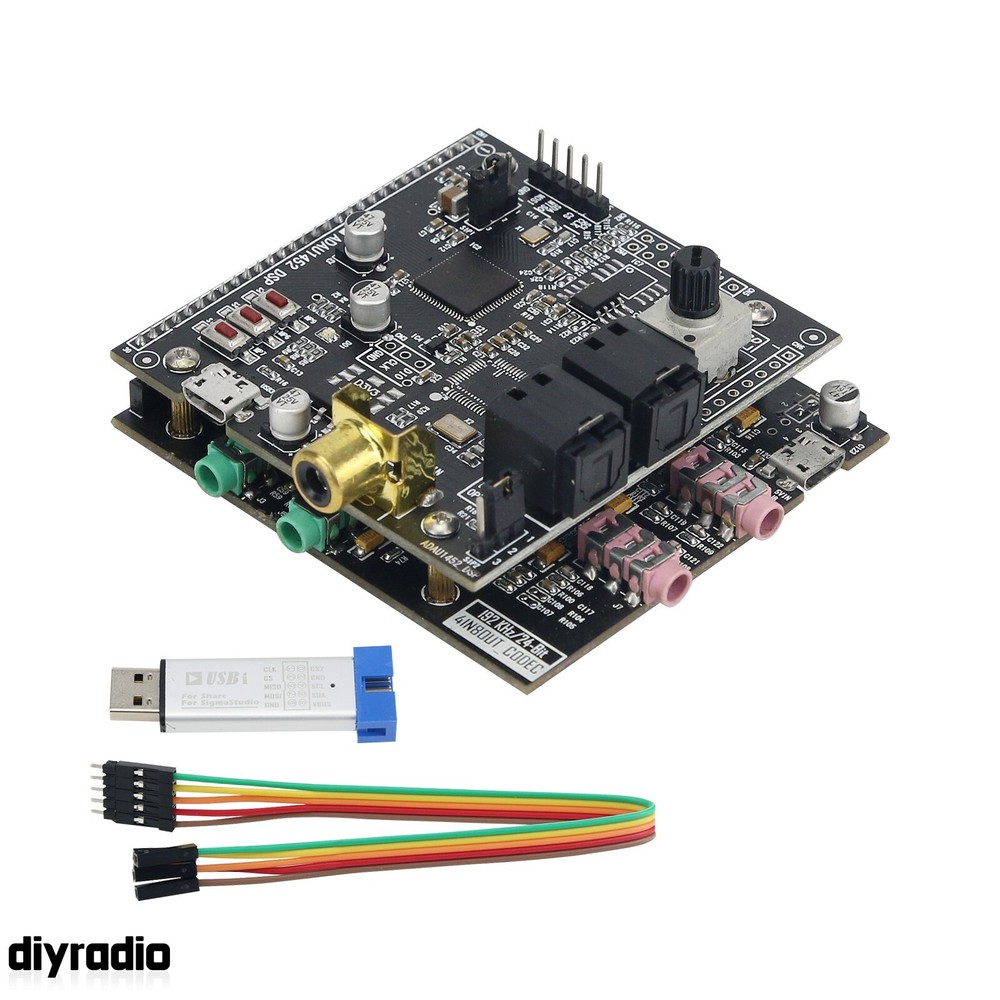 ADAU1452-DSP Development Board and AD1938 4 In 8 Out Decoder Board with USBi