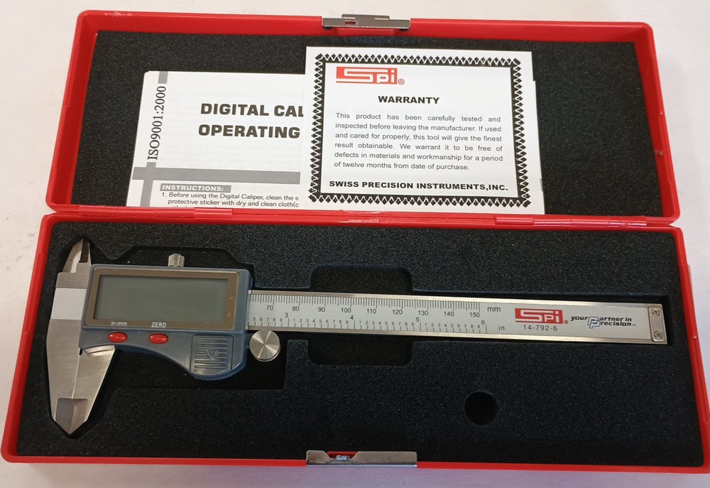 SPI 14-792-6 Electronic Caliper Big Screen 6"