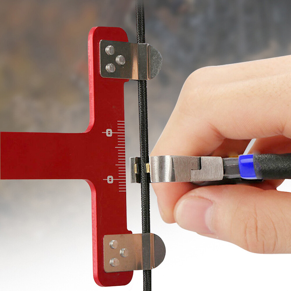 Archery Adjustment Tool Bow String Nocking Points Pliers T Squares Tuning C9F5