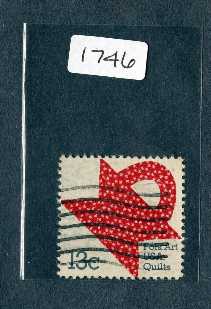 1978 Stamp #1746 Quilts Stars Used