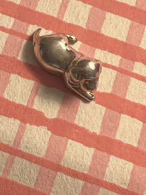 Vintage Miniature Sterling Silver puppy