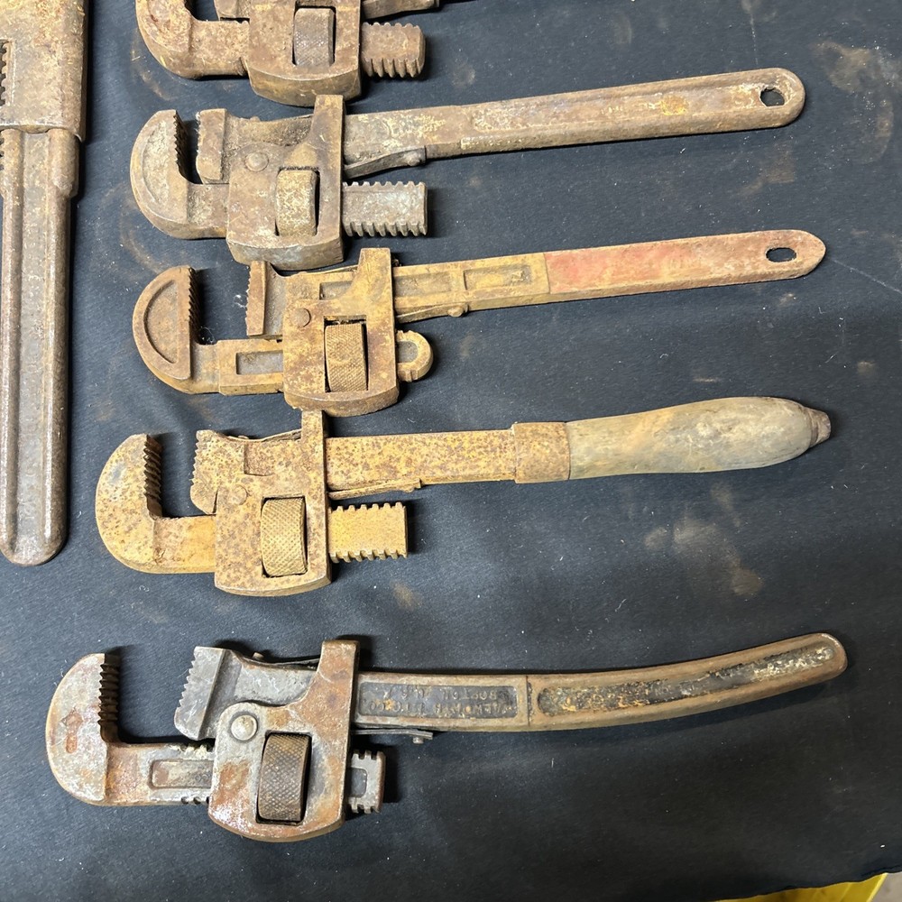 Lot Of 11 Pipe Wrenches