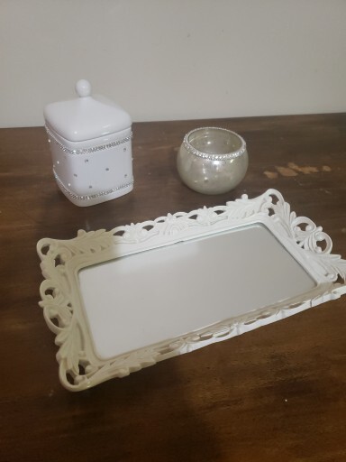 White Bathroom Decor 3 Pc Set
