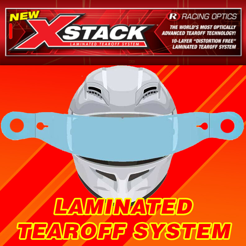 Racing Optics X Stack Tear Offs | Impact Champ Nitro Cyclone | 10231C 30 Pack