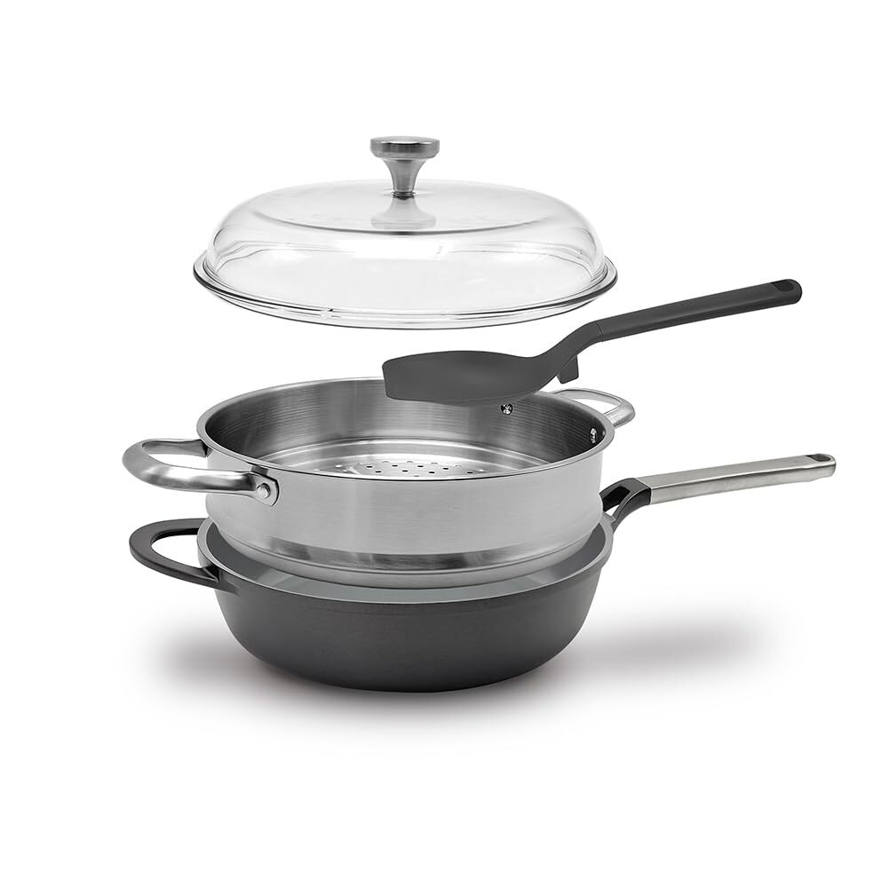 Always Nonstick Ceramic Pan 5quart Everything Pan Large Allinone Set With Domed