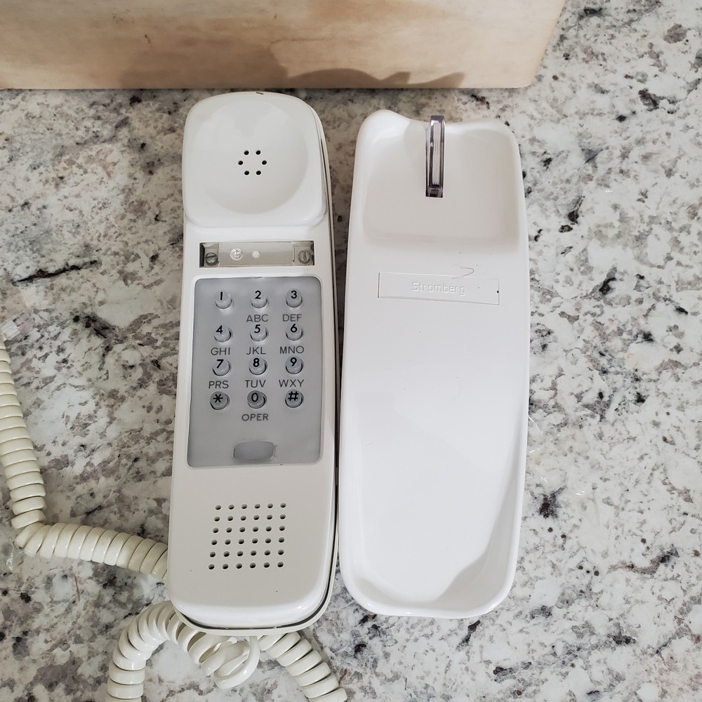 White Comdial Trimline Touch Tone Wall Telephone Tested Works