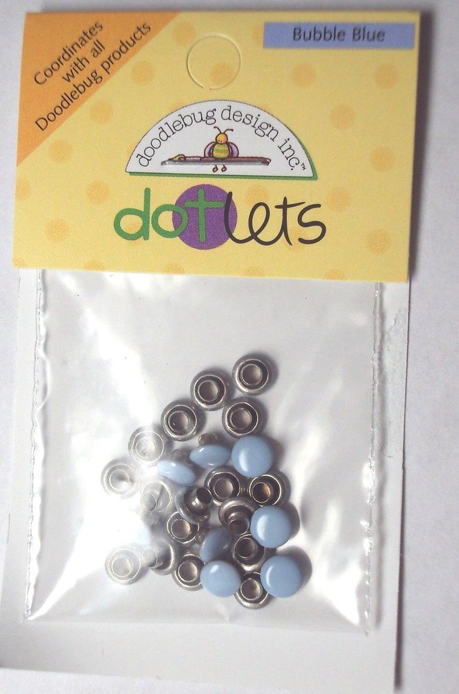 Doodlebug Designs Dotlets Bubble Blue, NEW