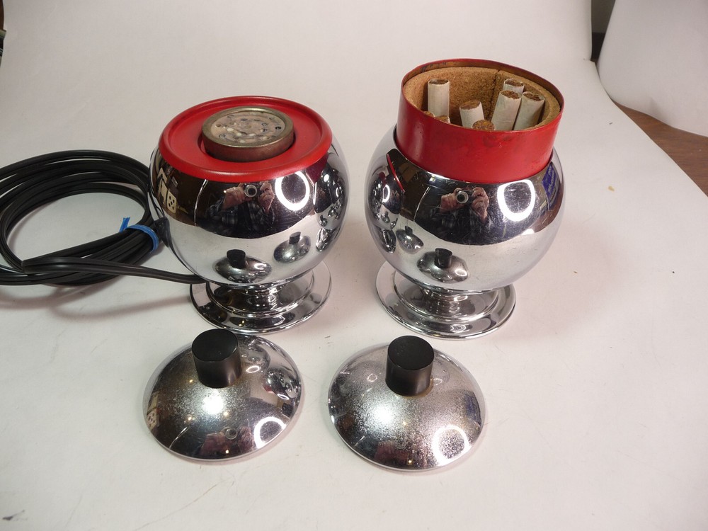 Art Deco Consol Set Electric Cigar Cig. Lighter