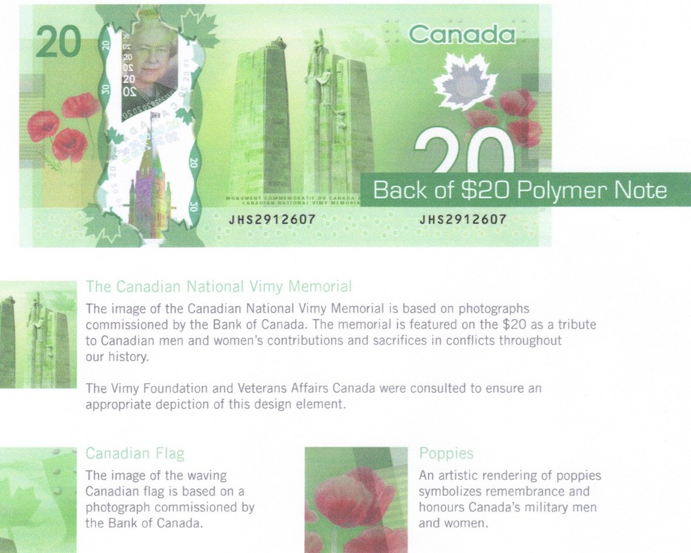 One NEW 2012 UNC Canadian Polymer $20 Banknote