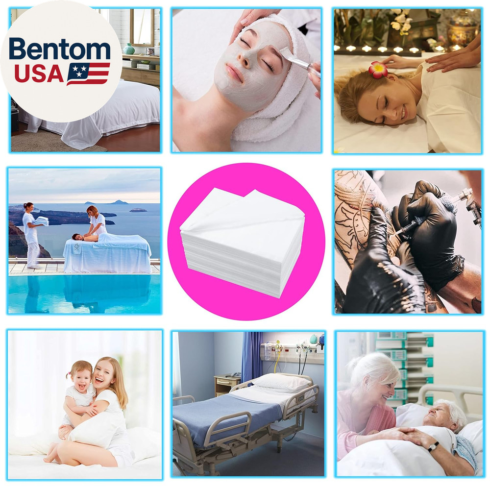 Disposable Bed Sheets 100 Pcs 31" X 71" Massage Table Sheets Non Woven Fabric SP