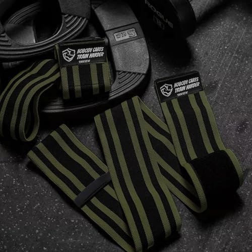Elastic Elbow Wraps for Weightlifting - 47" Compression Support Straps for Gym,