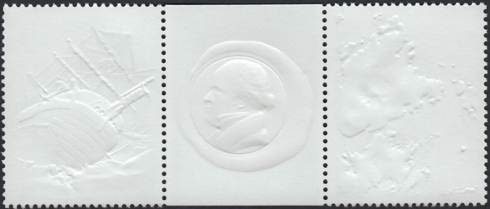 FRANKLIN EXPEDITION = HMS EREBUS Gutter pair FRANKLIN'S RED SEAL Canada 2015 MNH