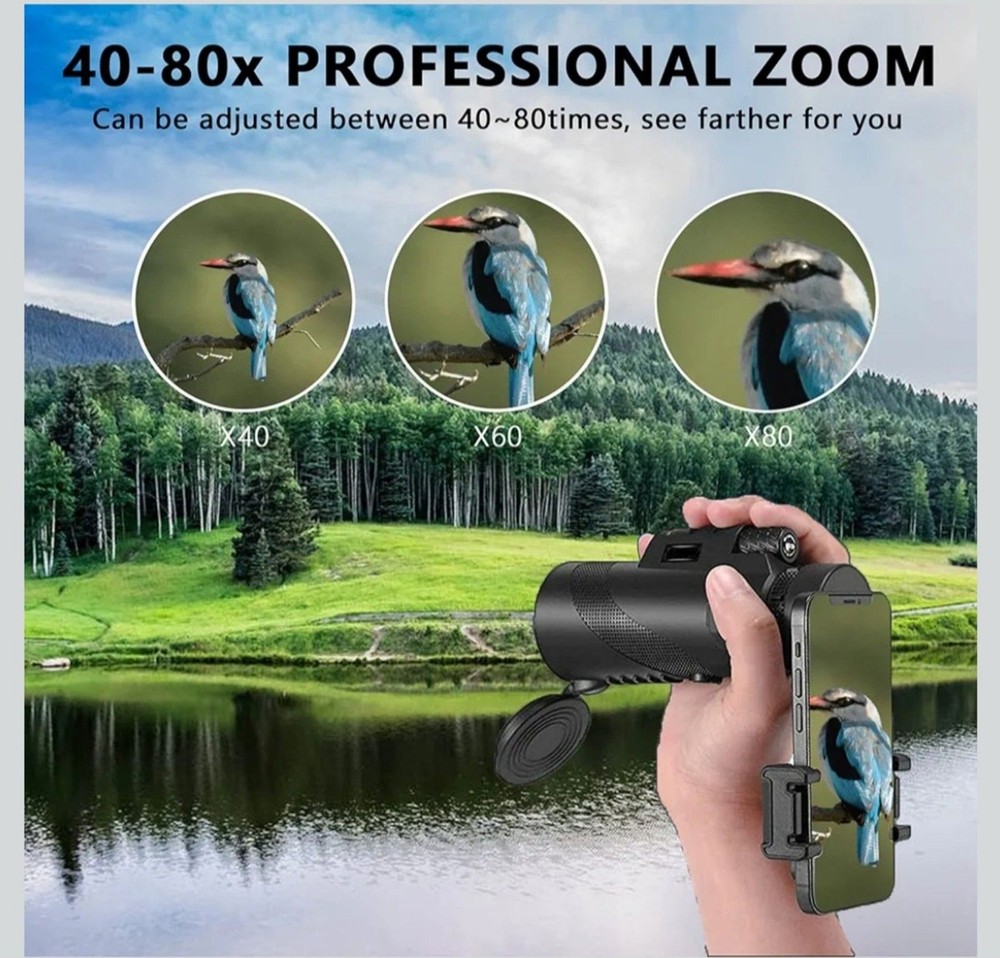 Monocular Telescope 80x100 High Powered