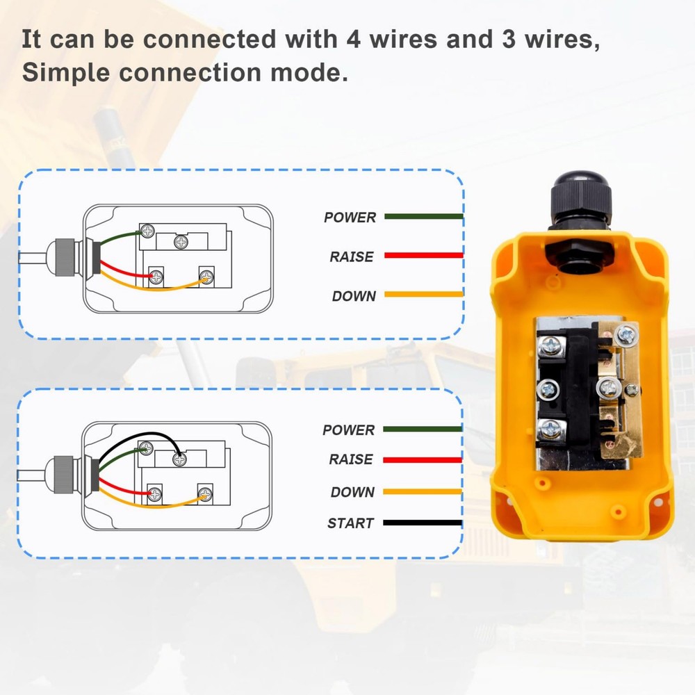 Dump Trailer Controller Remote Switch 3-Wire 4-Wire for Truck Tipper Lift Gate
