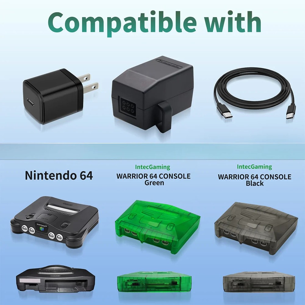 Nintendo 64 Type C Power Supply Kit - All Models - Universal - No Soldering