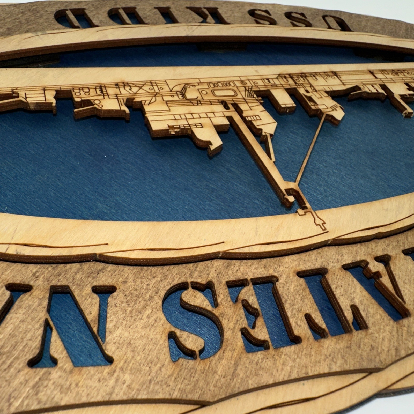 US Navy USS Kidd DD661 Wooden 3D Laser Cut Wall Decor Military Ship Plaque
