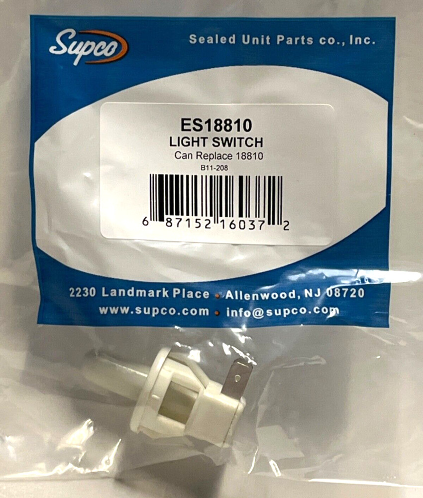 Supco ES18810 Door Light Switch for Sub-Zero 7004257 3060030 200 300 424 550