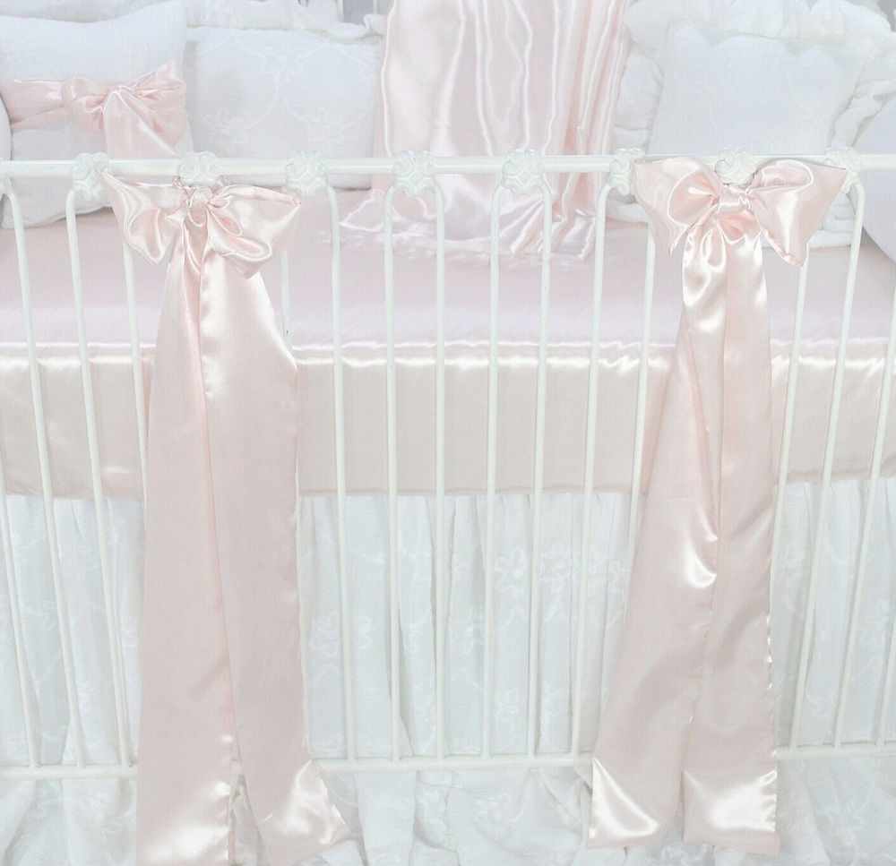 Charlotte Pink Satin Bow Pillow