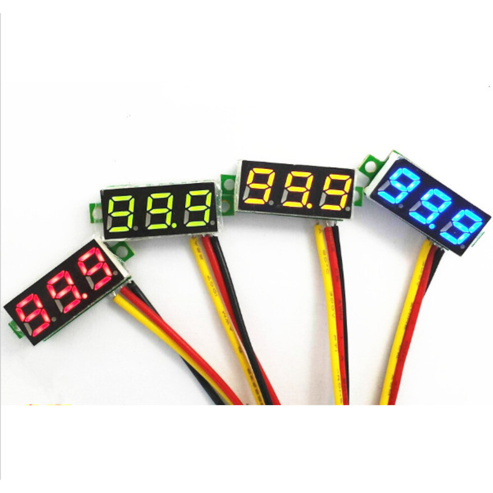 5pcs Ultra-small 0-100V DC 3-Wire Voltmeter LED Volt Meter Voltage Tester