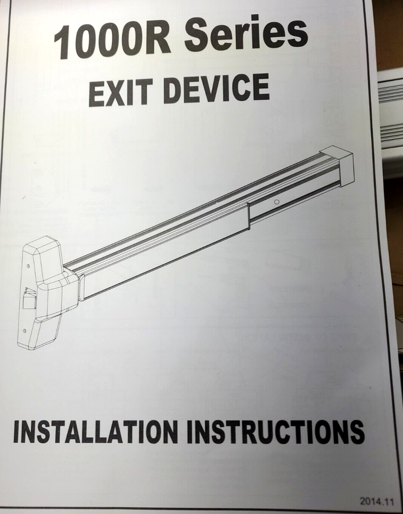 1000R 33" US32D Design Hardware Aluminum Push Bar Exit Rim Exit Device