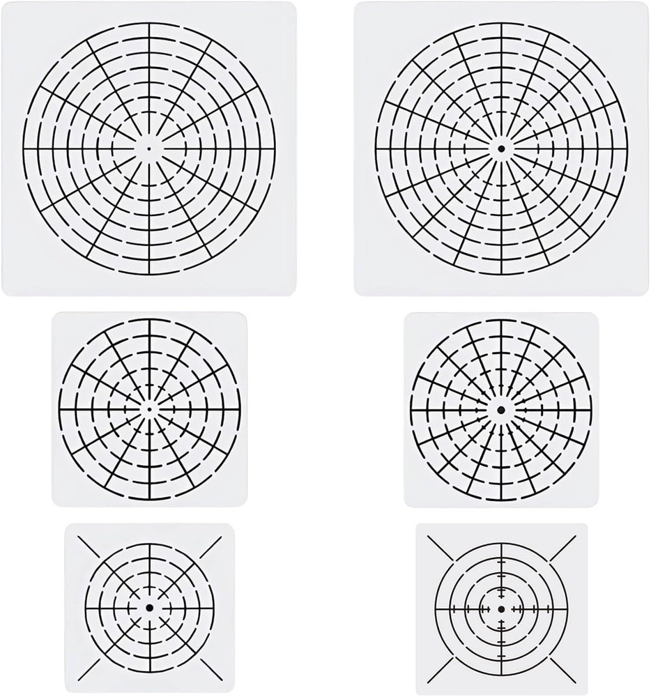 Mandala Dot Tool Template Set - 6 Pieces for DIY Art Projects and Decor