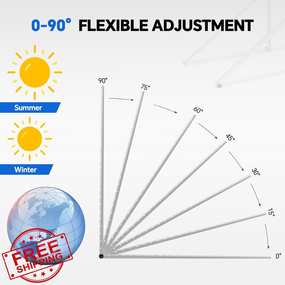 AeternaSol Solar Panel Mount Brackets Adjustable Tilt Windproof