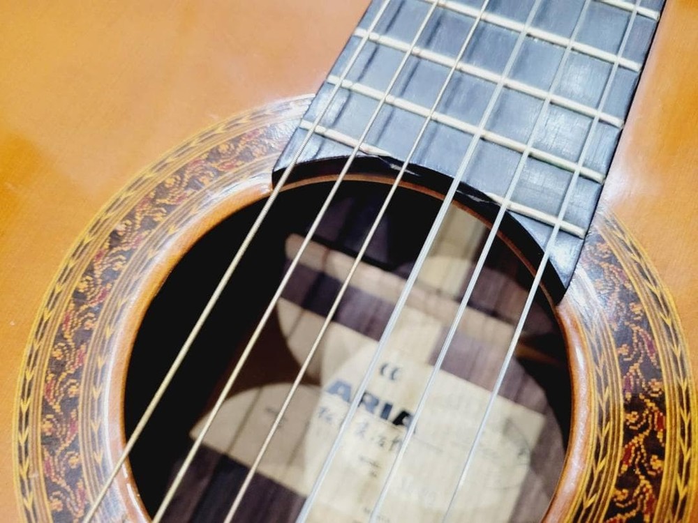 ARIA M Classical Guitar With Case,cm Scale, Used, Japan