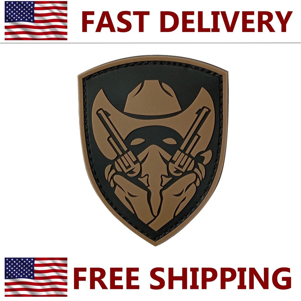 Cowboy Design PVC Patch - Hook and Loop - Morale Patch - Tactical Patch