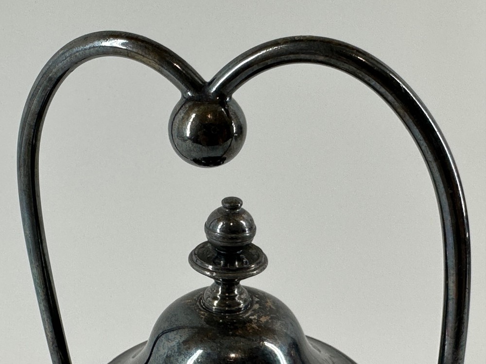 Glass Pickle Relish Sugar Fork Silver Castor Reed Barton Daisy Button EAPG
