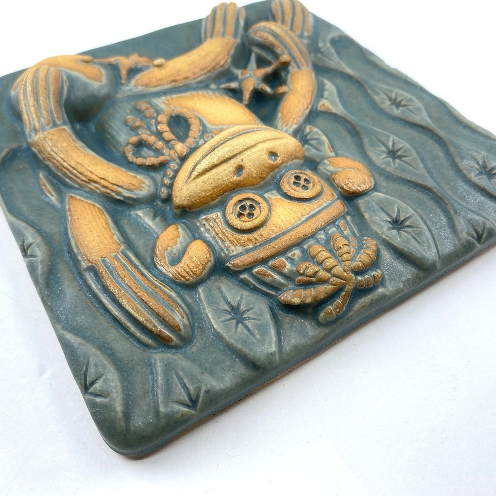 Sock Monkey 6x6" Ceramic Art Tile By Gretchen Kramp