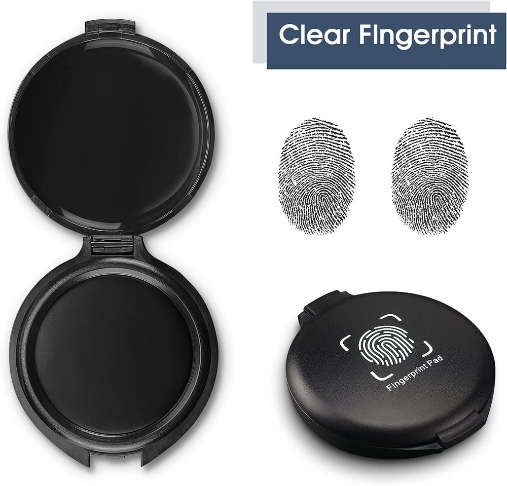 1 Pack Thumbprint Fingerprint Ink Pad for Notary Supply Identification Security