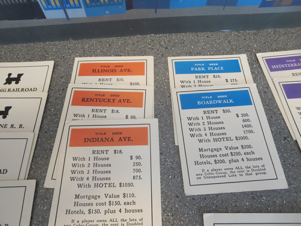 Monopoly Replacement Parts REPLACEMENT PROPERTY TITLE DEEDS