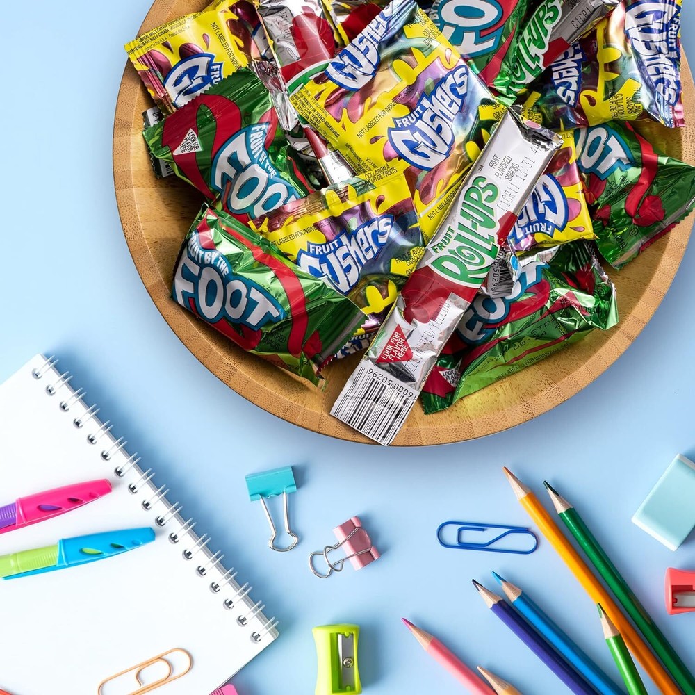 Fruit Roll-Ups, by the Foot, Gushers, Snacks Variety Pack, 16 ct