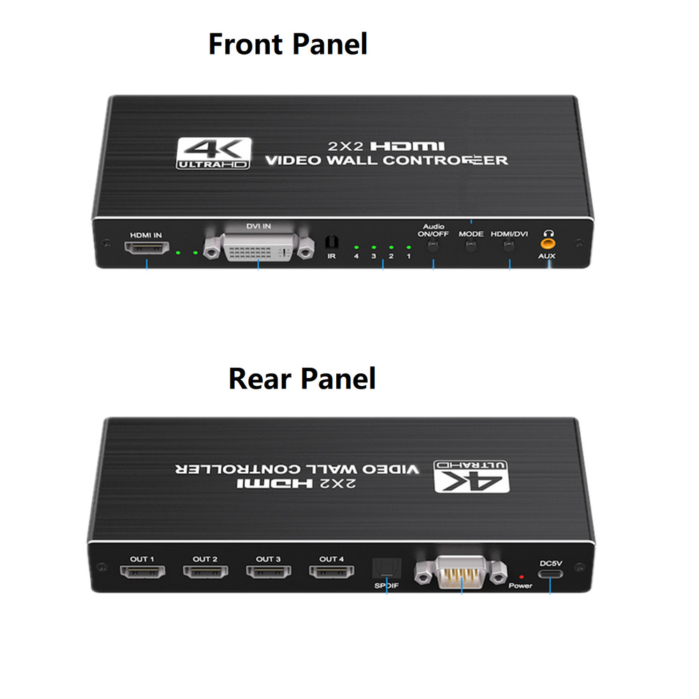 1X2 1X4 1X3 2X1 3x1 4X1 2x2 HDMI DVI Multi Video Controller Processor Splicer a