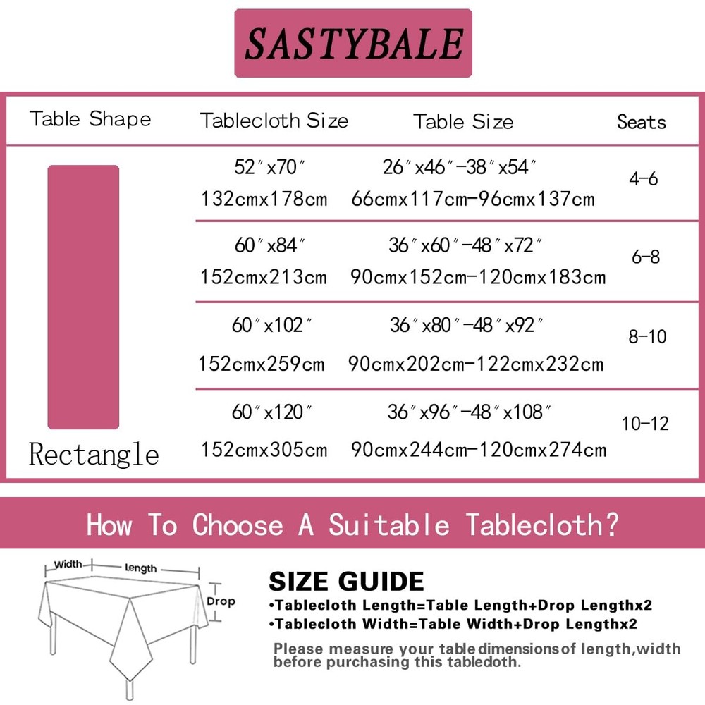 Spring Pink Rose Watercolor Tablecloth 52"x70" Rectangular, Romantic Floral P...