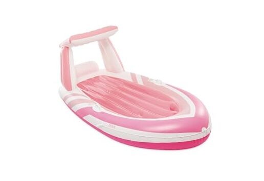 Pink Paradise Boat Float : Inflatable Pool Float – Perfect for Pool Parties –