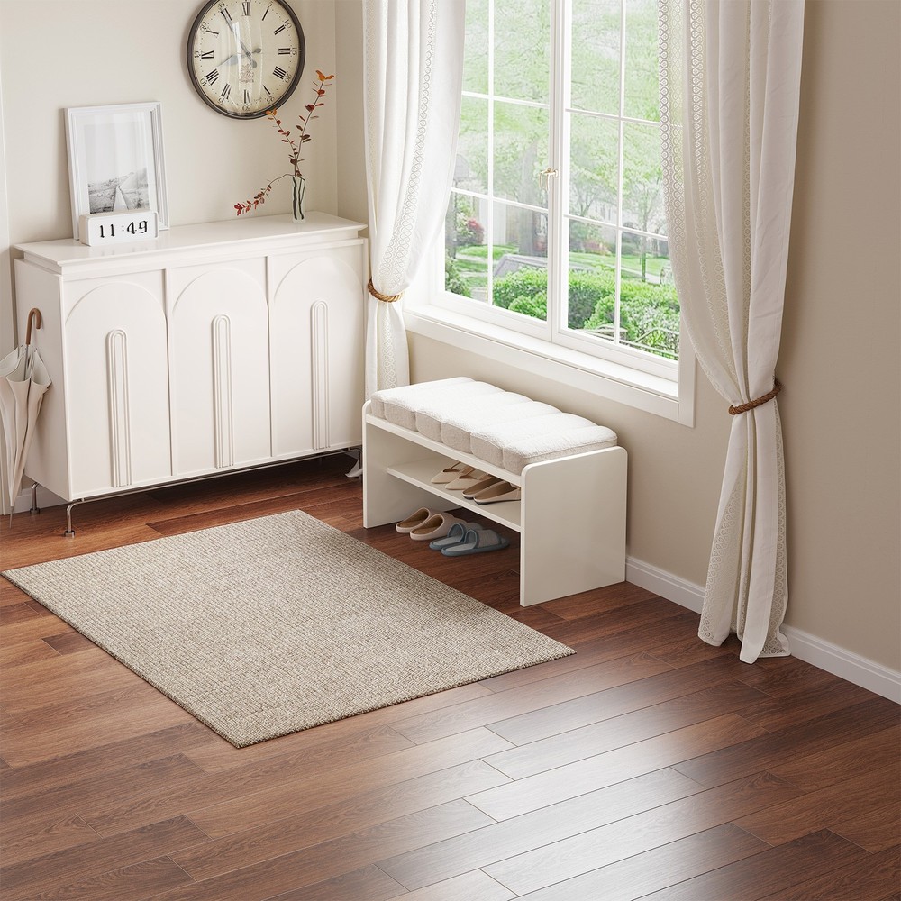 Multi-Functional Storage Bench Comfy Shoe Changing Stool Modern Entryway Bench