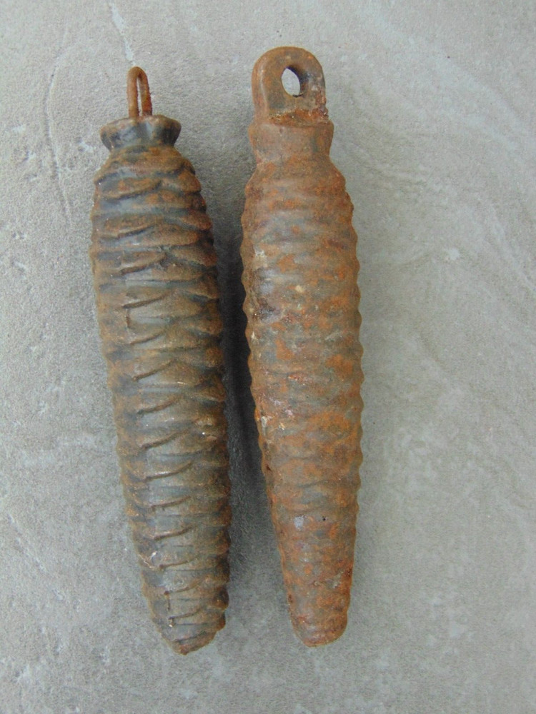 Two Vintage Pine Cone Cuckoo Clock Weights 477g
